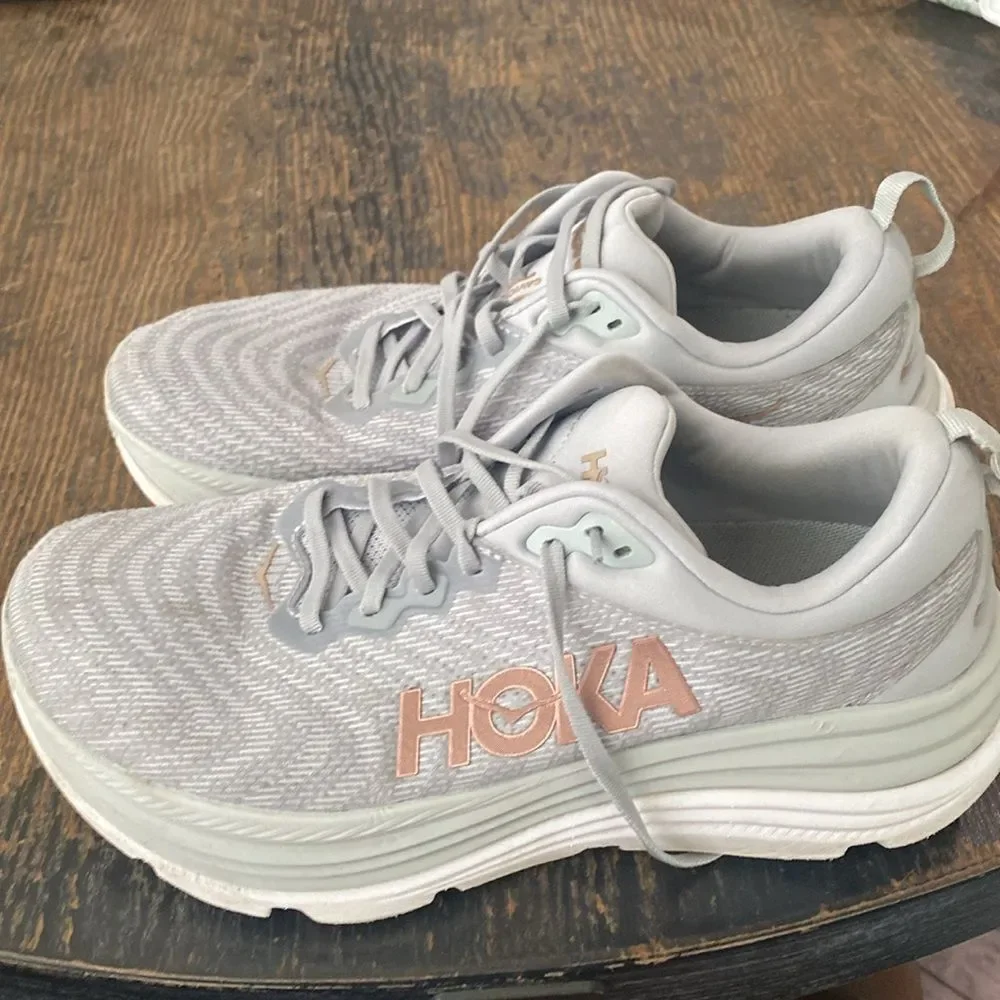 Hoka One One Gaviota 5 Wide Shoes Womens Size 9D Gray Running Stability Sz 11